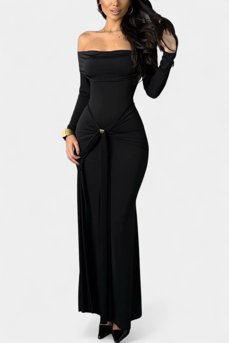 Vesna Vestido Cruzado Un Hombro Colección Exclusiva
