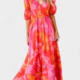 Essja Vestido Maxi de Manga Abullonada Colección Exclusiva