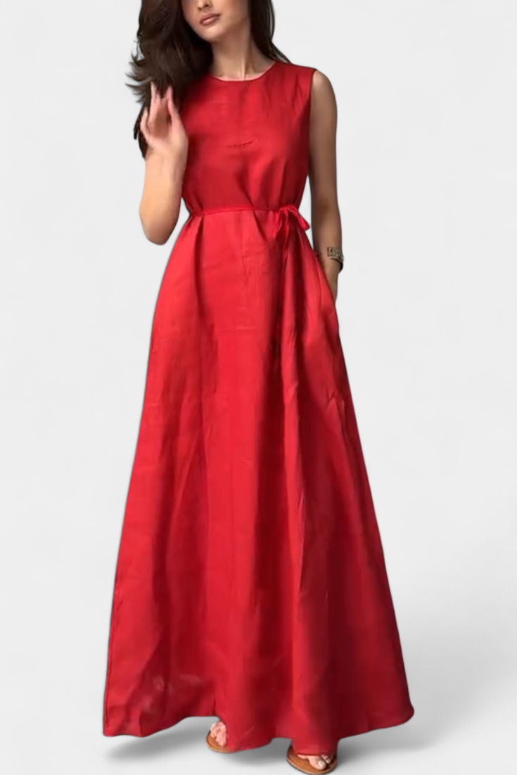 Rosetta Vestido A Línea Colección Rosetta Lazo Exclusivo