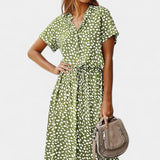 Rovena Vestido Midi Lunares Camisero Colección Exclusiva