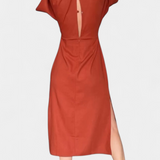 Ainhoa Vestido Con Nudo Frontal Escote En V Exclusivo