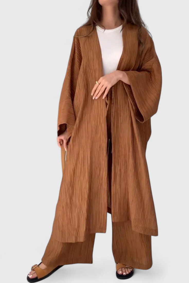 Caspian Conjunto Dos Piezas Kimono Largo Colección Exclusiva