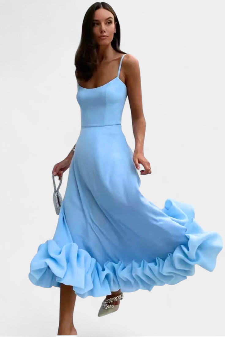 Sela Vestido Maxi Fluyente Colección Alta Gama Exclusiva