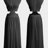 Jocelyn Conjunto Largo Minimalista Exclusivo Escote Alto