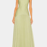 Deia Vestido Maxi de Malla Premium Colección Exclusiva