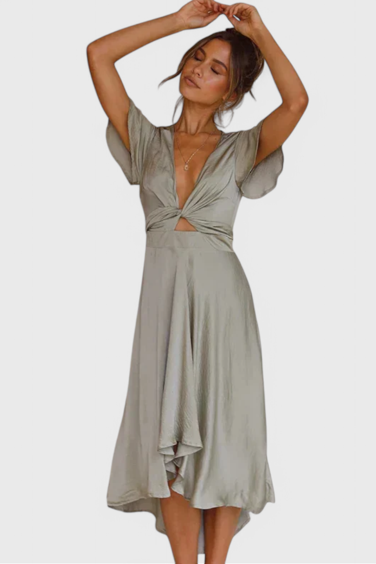 Franzi Vestido Elegante Con Escote En V Colección Vintage