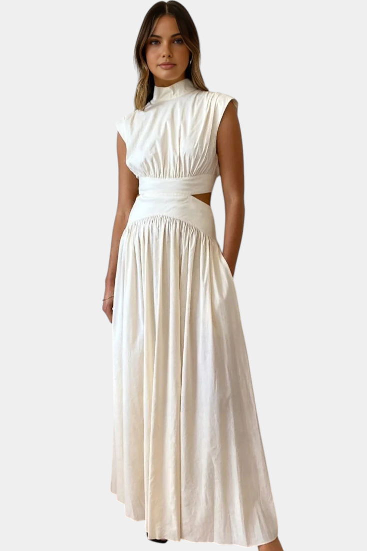 Jocelyn Conjunto Largo Minimalista Exclusivo Escote Alto