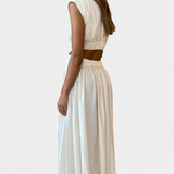 Jocelyn Conjunto Largo Minimalista Exclusivo Escote Alto