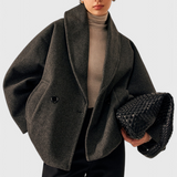 Helena Abrigo de Tweed Oversized Con Algodón Poliéster