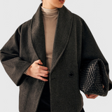 Helena Abrigo de Tweed Oversized Con Algodón Poliéster
