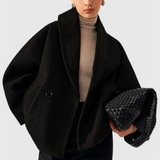 Helena Abrigo de Tweed Oversized Con Algodón Poliéster