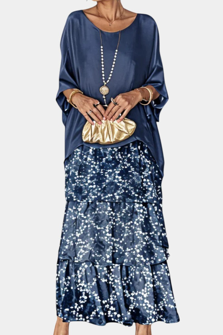 Caroline Vestido Maxi Batwing Estampado Edición Limitada
