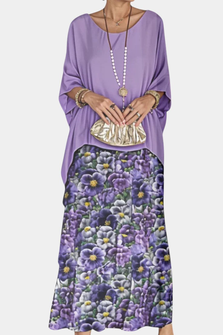 Caroline Vestido Maxi Batwing Estampado Edición Limitada