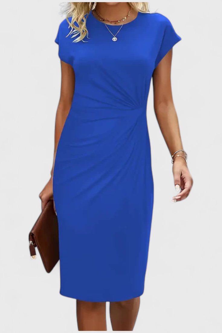 Katrina Vestido Midi Atemporal Cuello Redondo Exclusivo