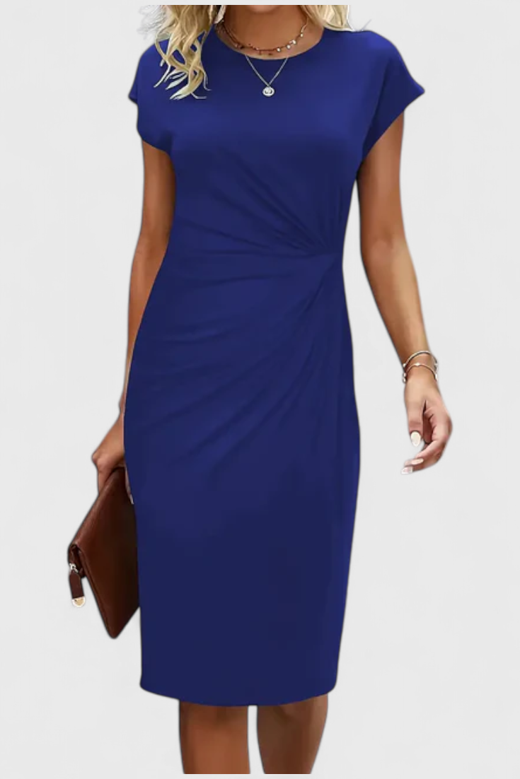 Katrina Vestido Midi Atemporal Cuello Redondo Exclusivo