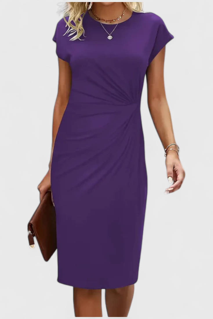 Katrina Vestido Midi Atemporal Cuello Redondo Exclusivo