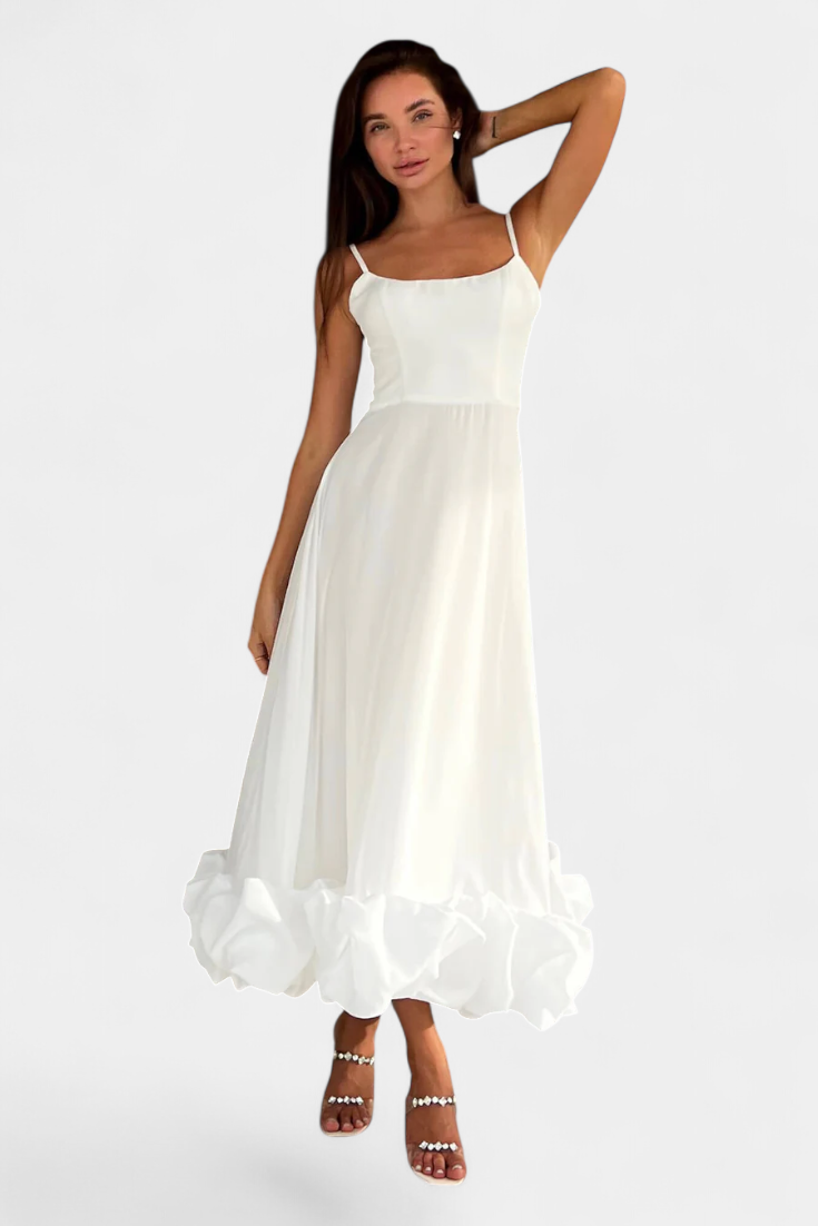 Sela Vestido Maxi Fluyente Colección Alta Gama Exclusiva