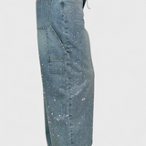 Dalia Jeans Pantalón Cargo Balloon Brillo Pedrería Elite