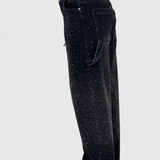 Dalia Jeans Pantalón Cargo Balloon Brillo Pedrería Elite
