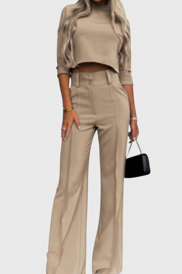 Cleo Conjunto Pantalón Y Top Algodón Y Poliéster Exclusivo