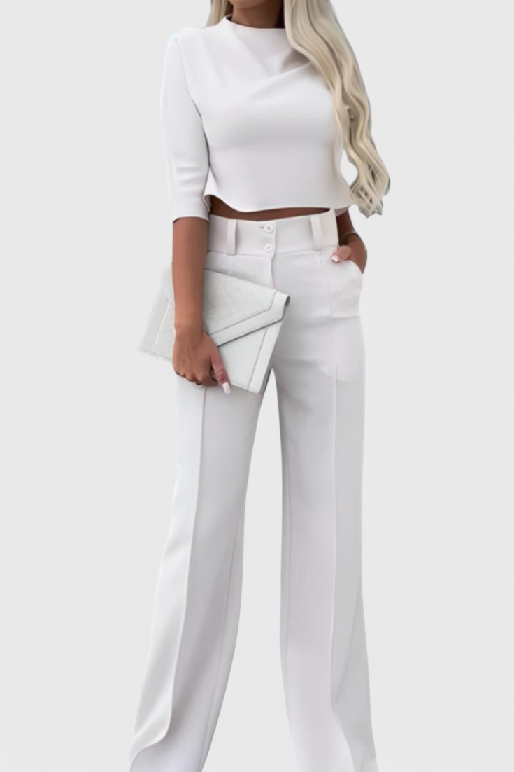 Cleo Conjunto Pantalón Y Top Algodón Y Poliéster Exclusivo