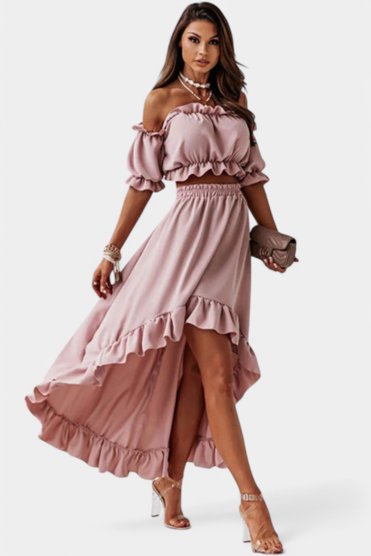 Katja Conjunto Dos Piezas Off Shoulder Colección Exclusivo