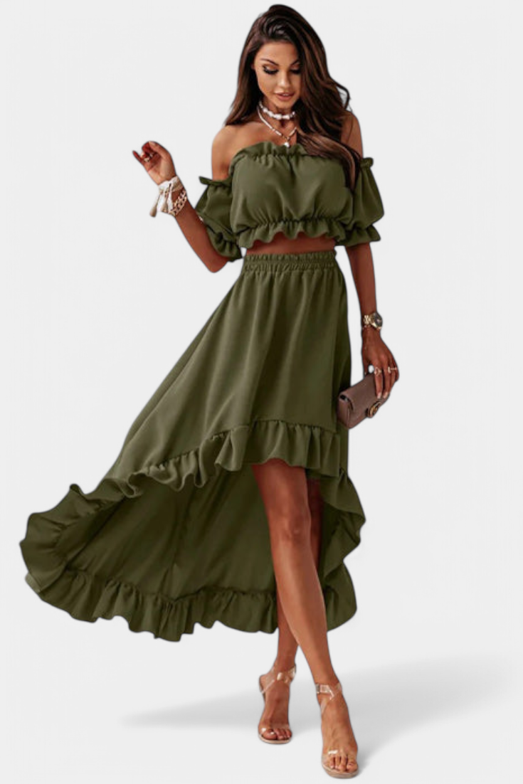 Katja Conjunto Dos Piezas Off Shoulder Colección Exclusivo