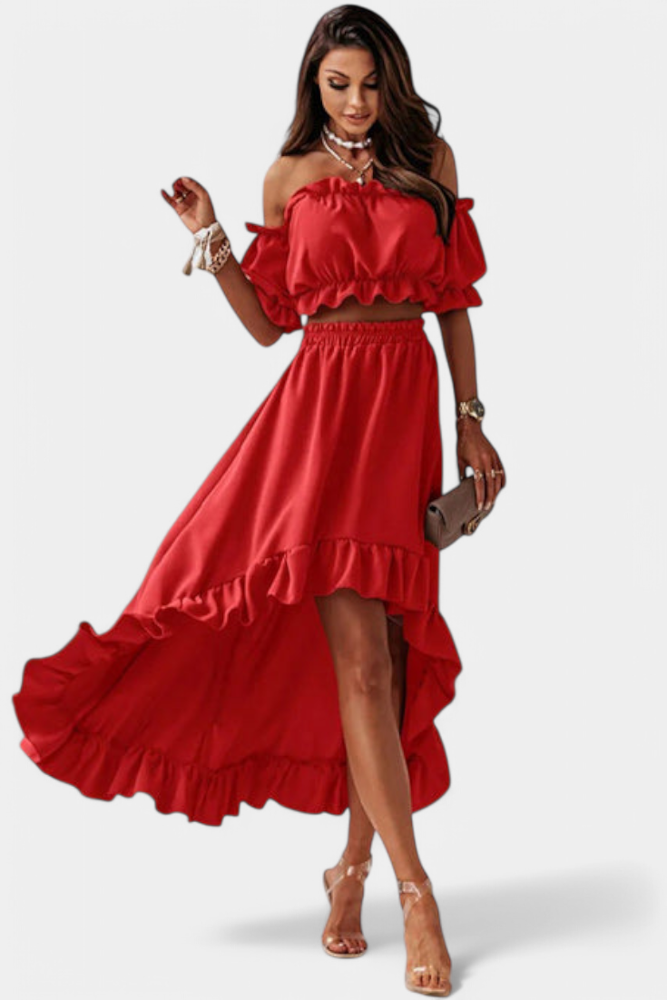 Katja Conjunto Dos Piezas Off Shoulder Colección Exclusivo