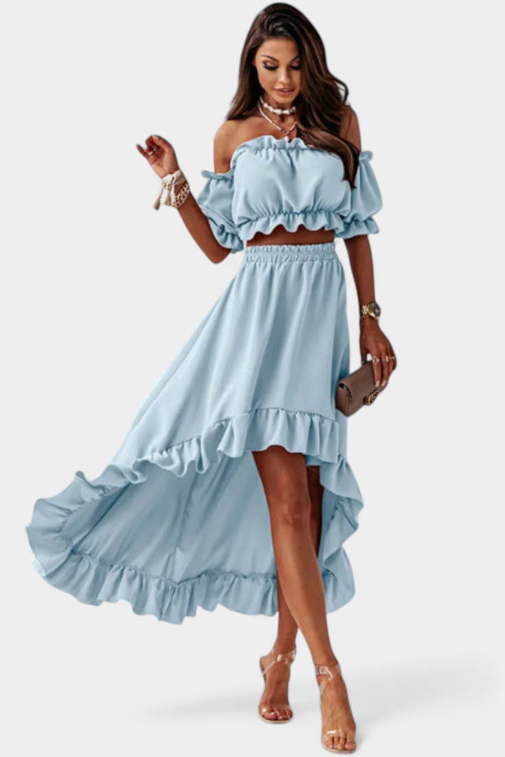 Katja Conjunto Dos Piezas Off Shoulder Colección Exclusivo