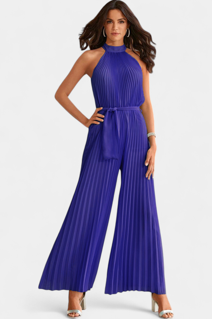Patrizia Mono Palazzo Plisado Cuello Halter Limitada