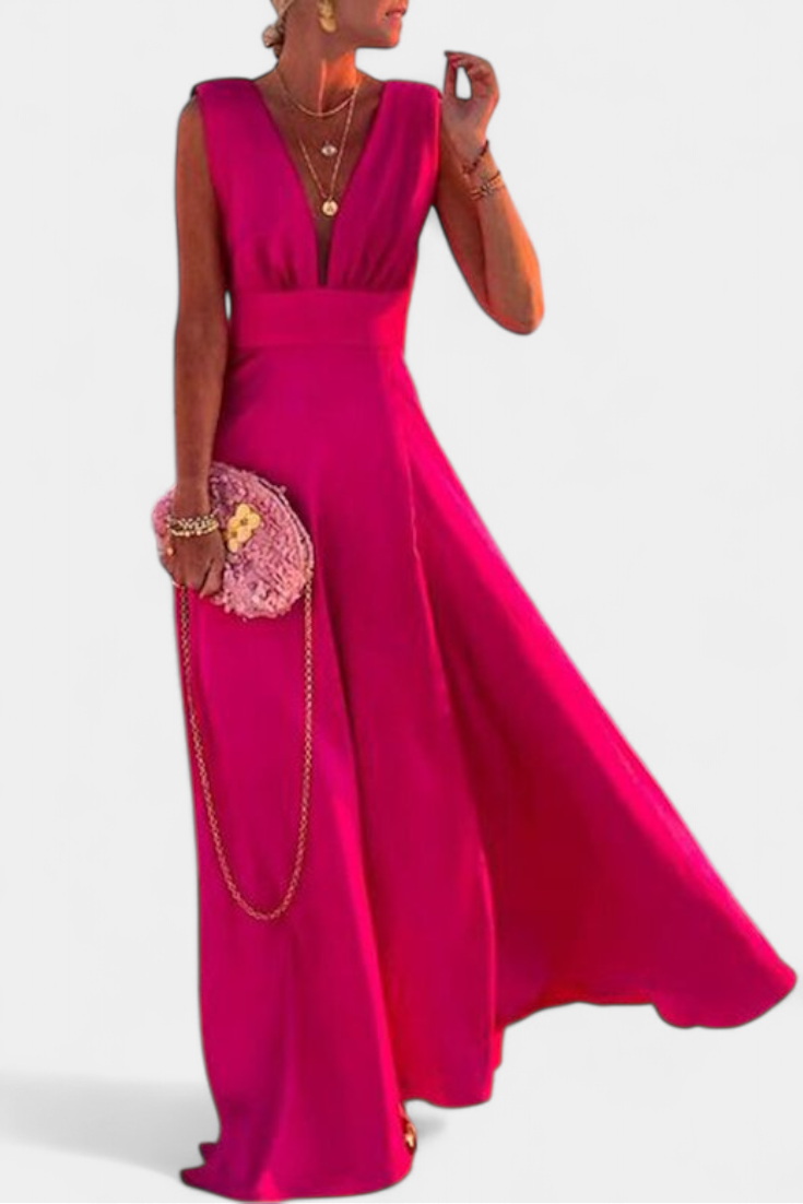 Salma Vestido A Línea Minimalista Edición Boutique Exclusiva