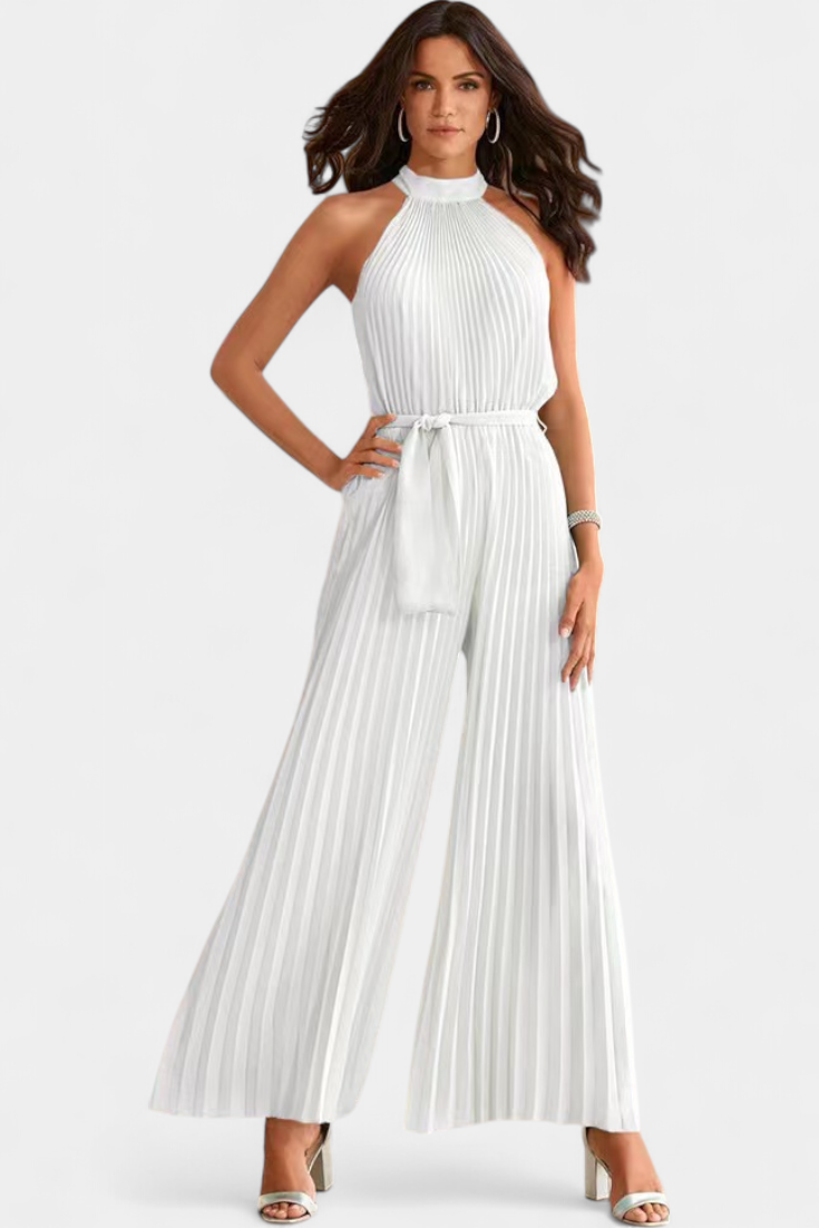 Patrizia Mono Palazzo Plisado Cuello Halter Limitada