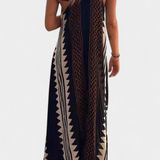 Dakota Vestido Maxi Bohemio Con Motivo Geométrico Exclusivo