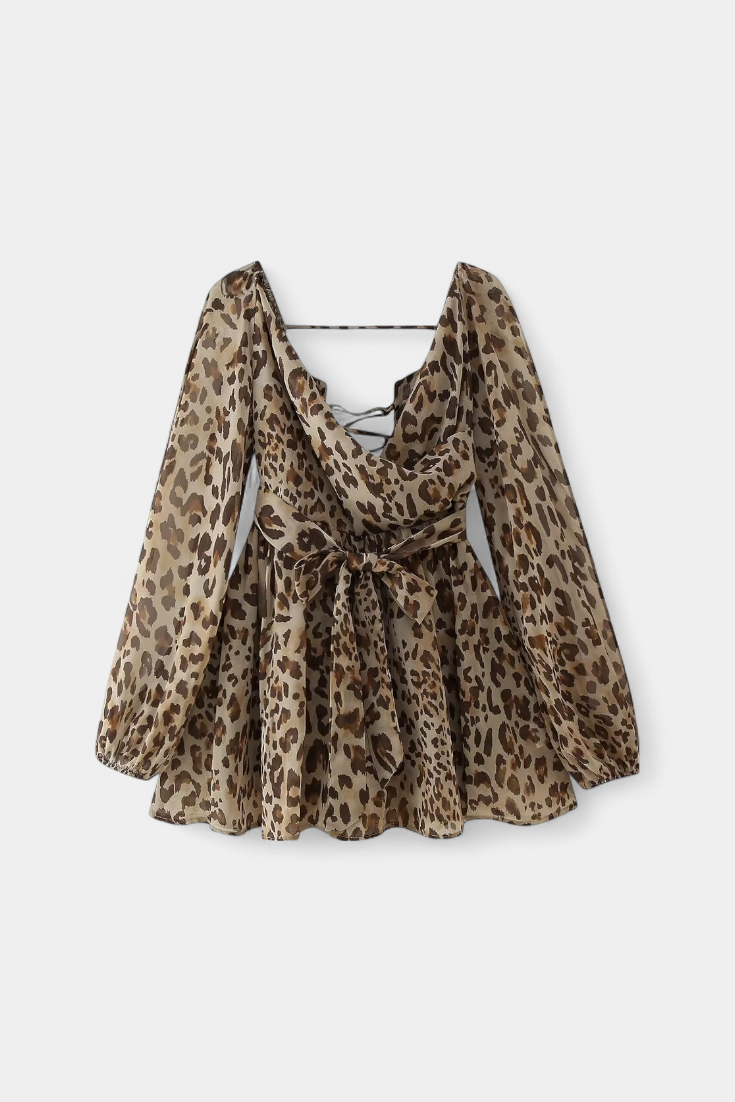 Skylar Vestido Mini Con Escote V Mangas Vaporosas Colección