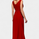 Rocío Vestido Largo Drapeado Frontal Cruzado Exclusiva