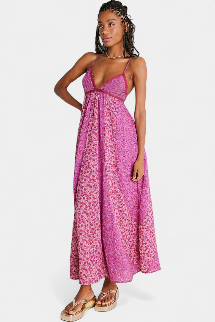 Lexa Exclusiva Vestido Boho Chiffon Espalda Descubierta