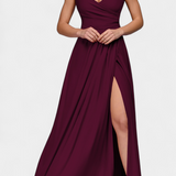 Rocío Vestido Largo Drapeado Frontal Cruzado Exclusiva