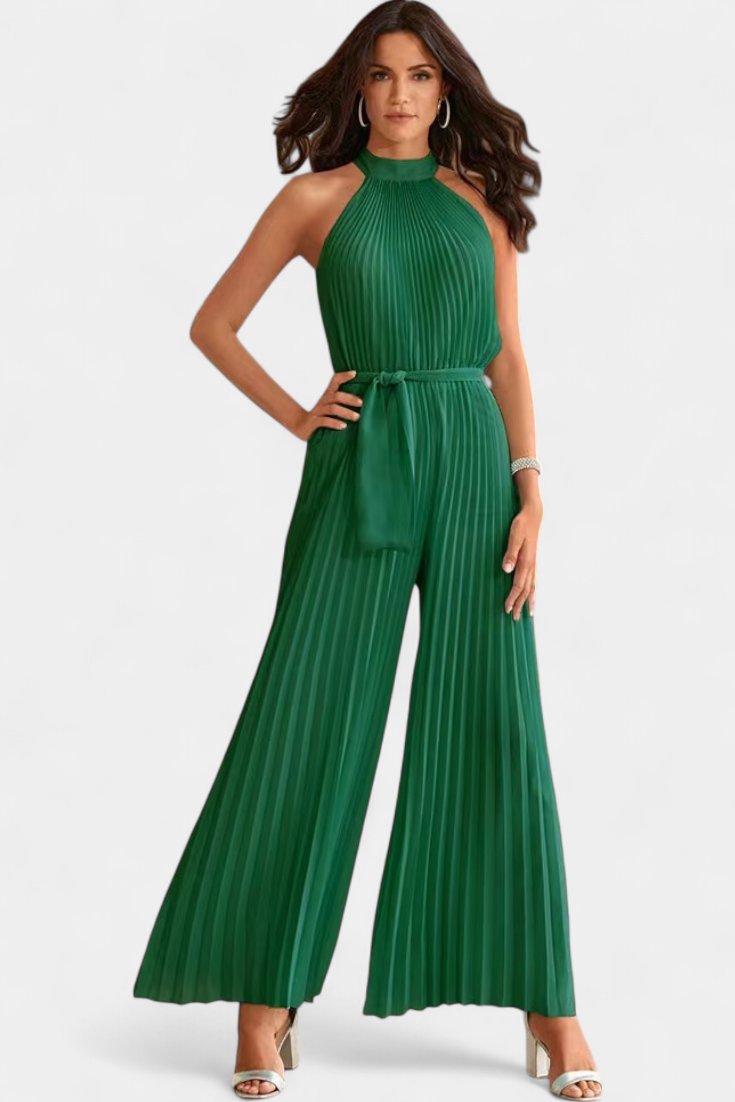 Patrizia Mono Palazzo Plisado Cuello Halter Limitada