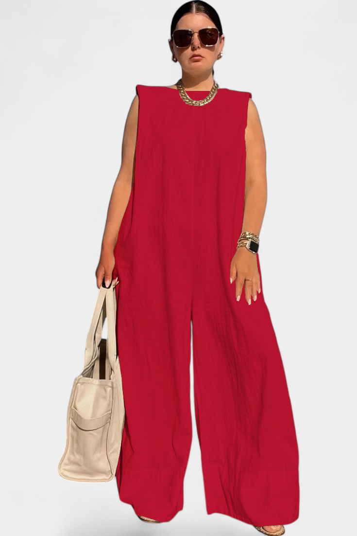 Airla Mono Oversize Sin Mangas Pierna Ancha Limitada