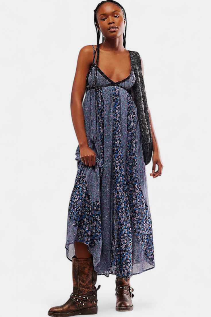 Lexa Exclusiva Vestido Boho Chiffon Espalda Descubierta