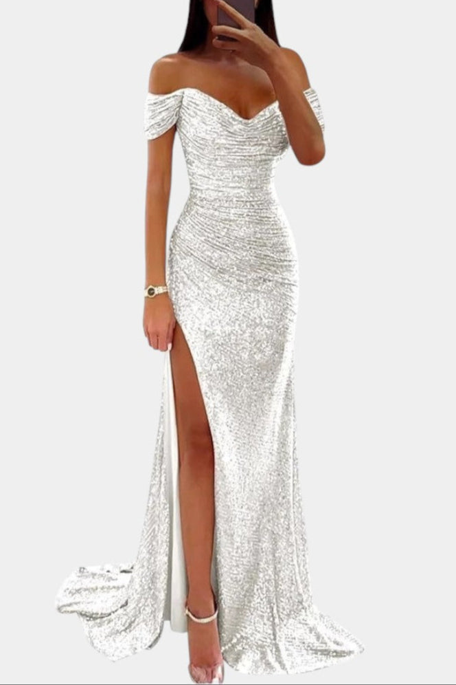 Molinas Vestido de Sirena Off Shoulder Lentejuelas Limitada