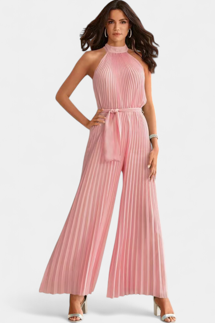 Patrizia Mono Palazzo Plisado Cuello Halter Limitada