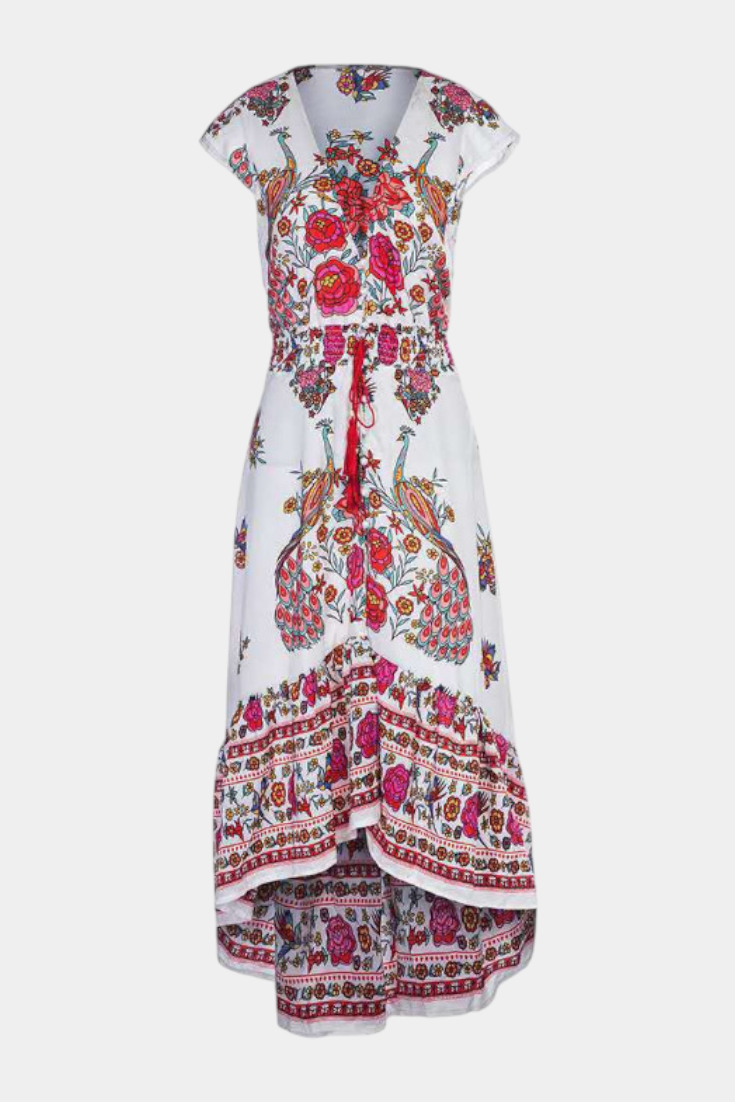 Chiara Vestido Floral Boho Chic Cintura Ajustable Exclusivo