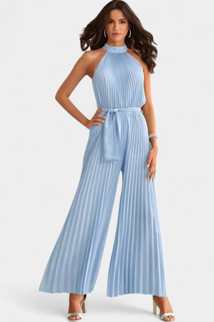 Patrizia Mono Palazzo Plisado Cuello Halter Limitada