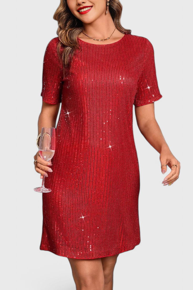 Loreen Vestido Mini Con Lentejuelas Relajado Exclusivo