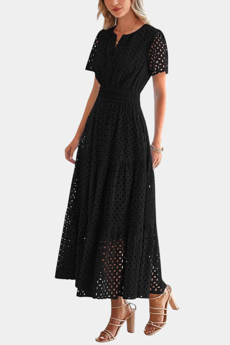 Imani Vestido Maxi De Encaje Bordado Artesanal Exclusivo