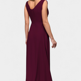 Rocío Vestido Largo Drapeado Frontal Cruzado Exclusiva