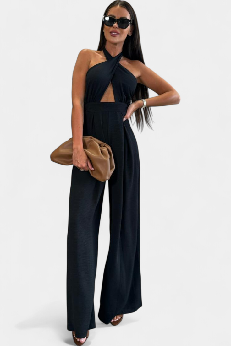 Jessica Mono Halter Cruzado Sin Espalda Pierna Exclusiva