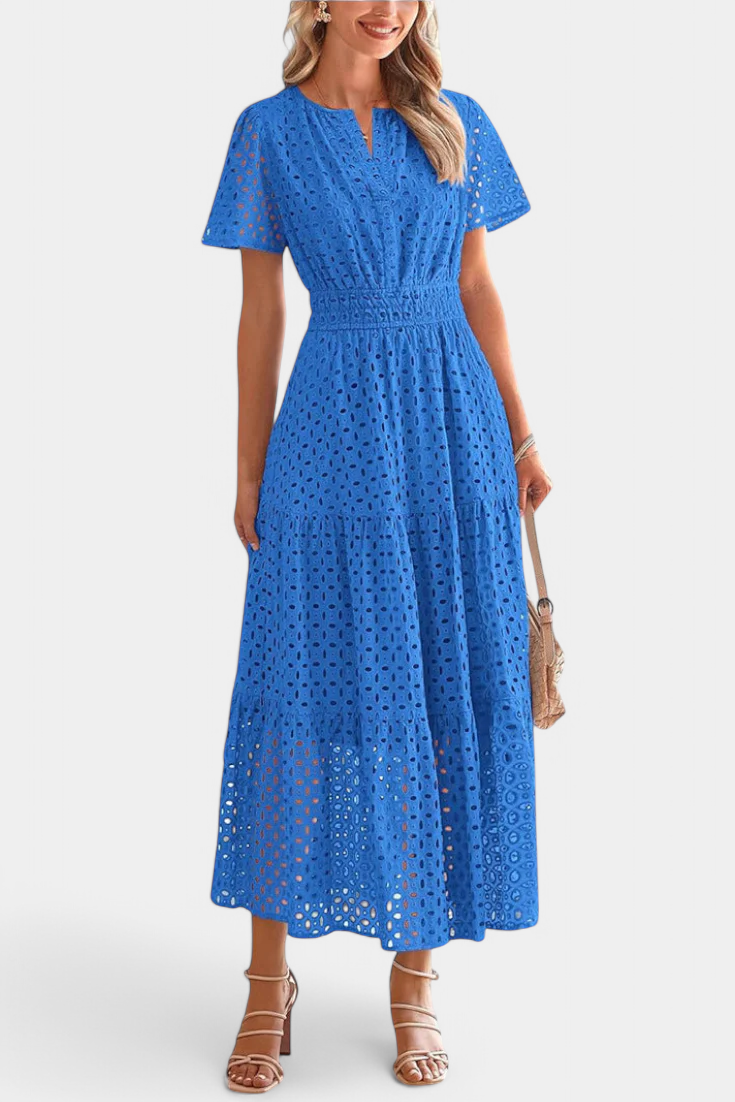 Imani Vestido Maxi De Encaje Bordado Artesanal Exclusivo