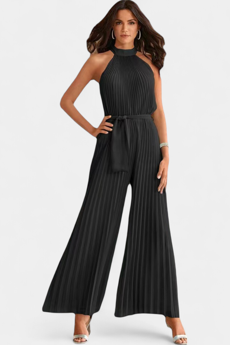 Patrizia Mono Palazzo Plisado Cuello Halter Limitada